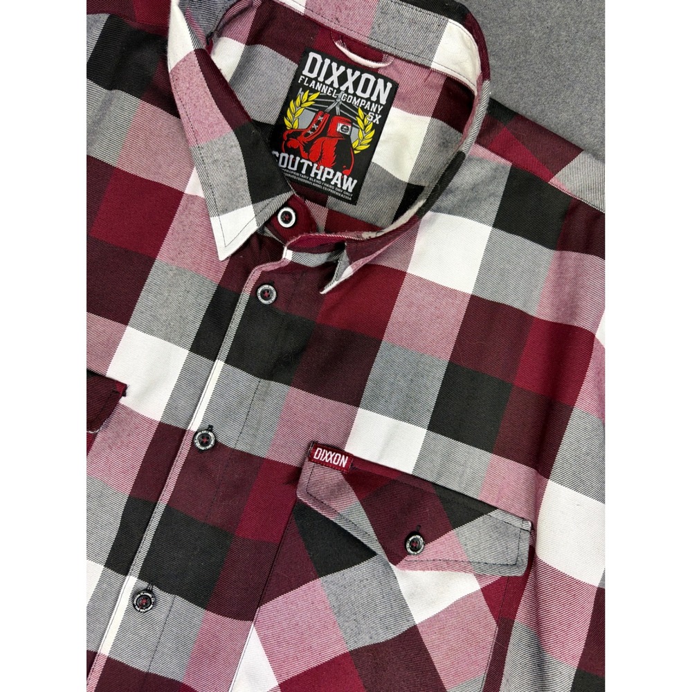 DIXXON Flannel Company Southpaw Mens 5X Long Sleeve‎ Plaid Button Up Shirt